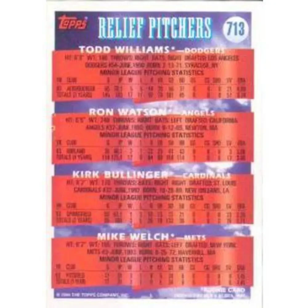 1994 Topps P Prospects (Todd/ Ron / Kirk/Mike PROS, RC # 713 Los Angeles Dodgers